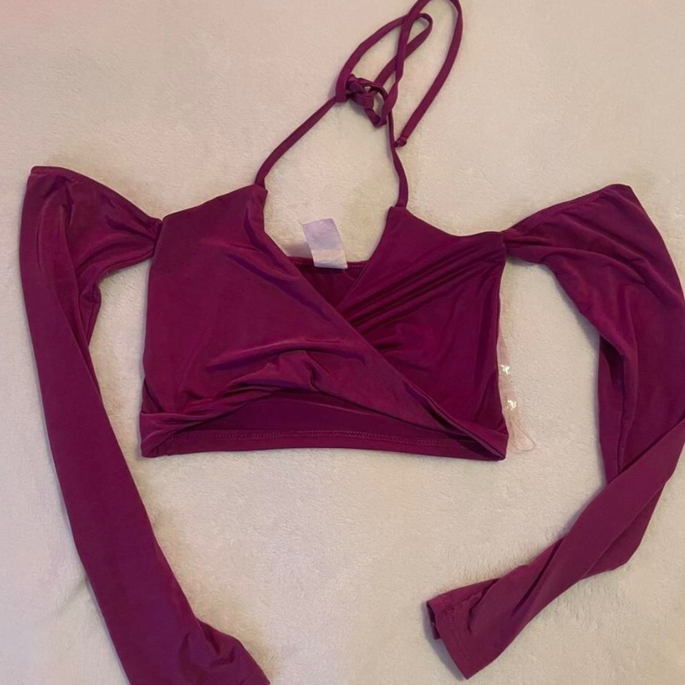 wrap halter crop top